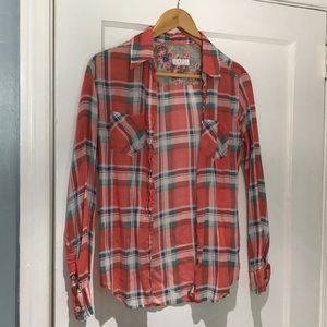 Plaid Anthropologie Top